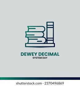 Dewey Decimal System Day. Dewey Decimal System poster vector illustration.