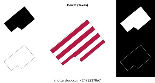 Dewitt County (Texas) outline map set