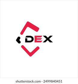 DEX creative minimalist letter logo. DEX unique vector initials alphabet letter logo design
