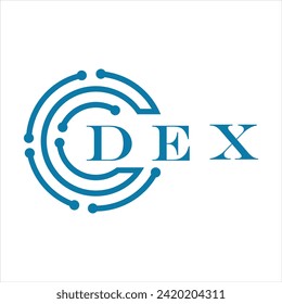 DEX-Buchstabendesign. Design des Logo-Designs der DEX-Buchstaben-Technologie auf weißem Hintergrund. DEX Monogram Logo-Design für Unternehmer und Unternehmen