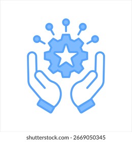 Dexterity Blue Icon Ilustración vectorial