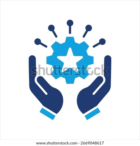 Dexterity Flat Blue Icon Vector Illustration