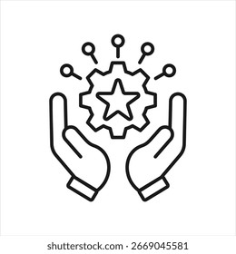 Ilustración vectorial de icono de contorno de destreza