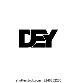 Vector de diseño de logotipo de monograma de la carta DEY