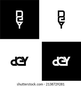 dey letter original monogram logo design  set