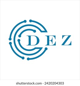 DEZ letter design. DEZ letter technology logo design on white background. DEZ Monogram logo design for entrepreneur and business