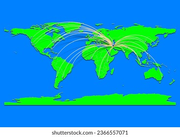 Dezful, Iran map - Concept map for Dezful, Iran on World map. Suitable for export concepts. File is suitable for digital editing and prints of all sizes.