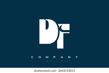 DF Abstract Geometric Logo Design. Modern and elegant logo design with simplistic typography elements, showcasing branding excellence.