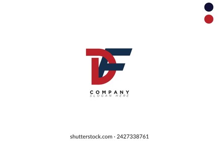  DF Alphabet letters Initials Monogram logo FD, D and F