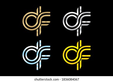 DF Creative, Unique, Simple, Modern Logo Design Template