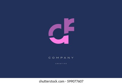 df d f  pink blue pastel modern abstract alphabet company logo design vector icon template 