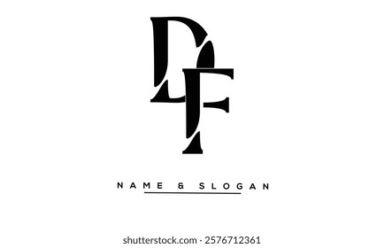 DF, FD Abstract Letters Logo Monogram