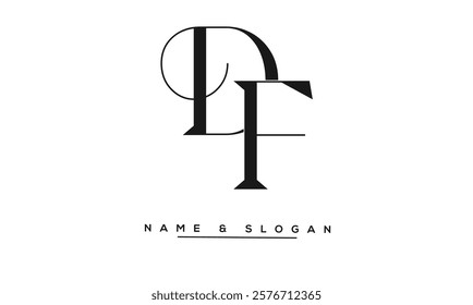 DF, FD Abstract Letters Logo Monogram