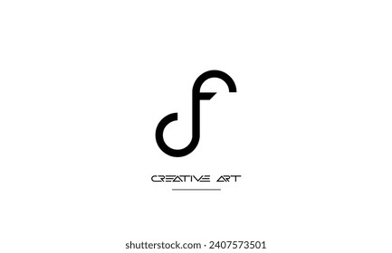 DF, FD, D, F letras abstractas monograma