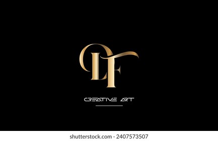 DF, FD, D, F abstract letters logo monogram