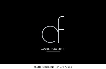 DF, FD, D, F abstract letters logo monogram