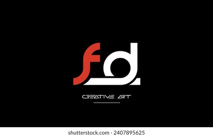 DF, FD, D, F abstrakte Buchstaben Logo-Monogramm