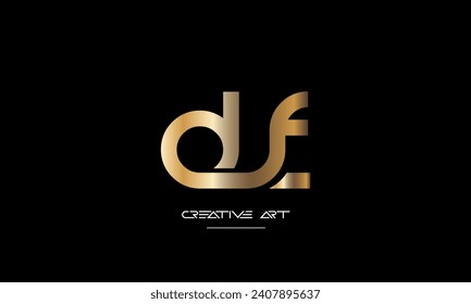 DF, FD, D, F abstract letters logo monogram