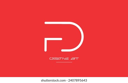 DF, FD, D, F abstract letters logo monogram