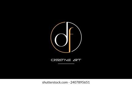 DF, FD, D, F abstract letters logo monogram