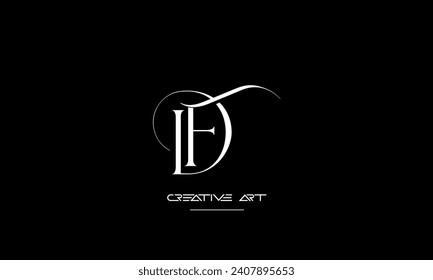 DF, FD, D, F abstract letters logo monogram