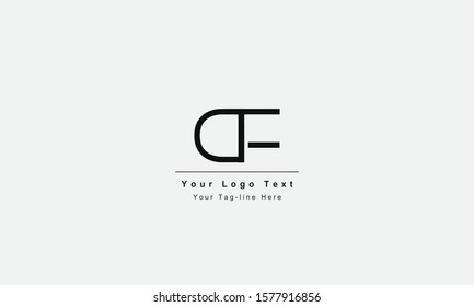 DF or FD letter logo. Unique attractive creative modern initial DF FD D F initial based letter icon logo