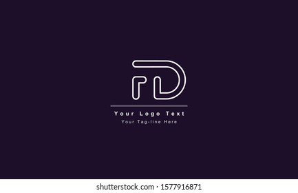 DF or FD letter logo. Unique attractive creative modern initial DF FD D F initial based letter icon logo