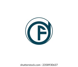 DF FD logo design vector template