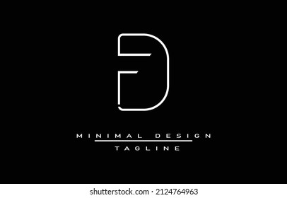 DF OR FD MINIMALIST LOGO DESIGN VECTOR ART ILLUSTRATION 
