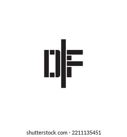 DF geometric bold concept in high quality professional design that will print well across any print media