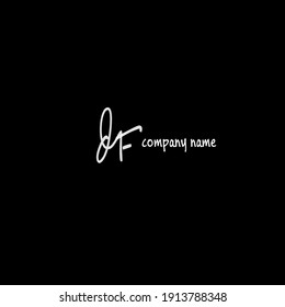 logo manuscrito de df para identidad
