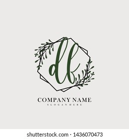 DF Initial beauty floral logo template