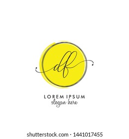 DF Initial beauty monogram logo vector