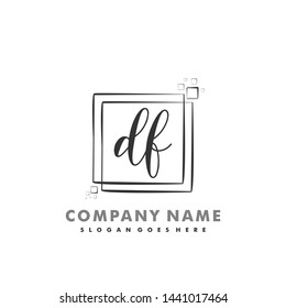 DF Initial beauty monogram logo vector