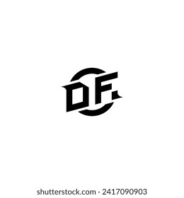 DF initial game logo, banner design for your e-sports or streaming team