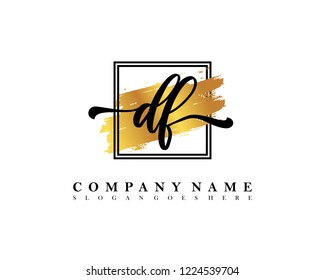 DF Initial handwriting logo concept