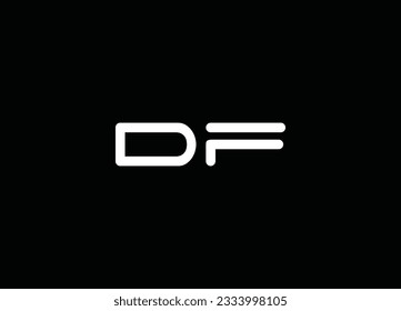 Diseño de logotipo de letra inicial DF y diseño de plantilla de vector