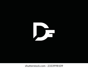DF  initial letter logo design and vector template design