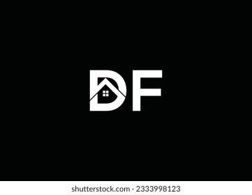 DF  initial letter logo design and vector template design