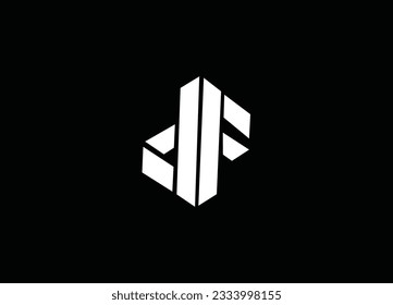 Diseño de logotipo de letra inicial DF y diseño de plantilla de vector