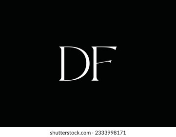 DF  initial letter logo design and vector template design