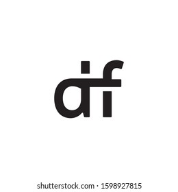 DF initial letter logo template vector icon design