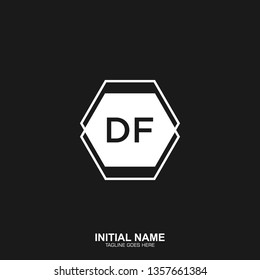 DF Initial logo letter with minimalist concept vector
