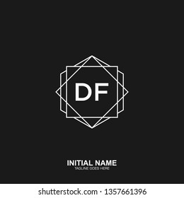DF Initial logo letter with minimalist concept vector