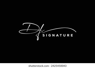 DF initials Handwriting signature logo. DF Hand drawn Calligraphy lettering Vector. DF letter real estate, beauty, photography letter logo design.