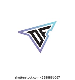 DF letter combination cool logo esport or gaming initial logo as a inspirational concept design