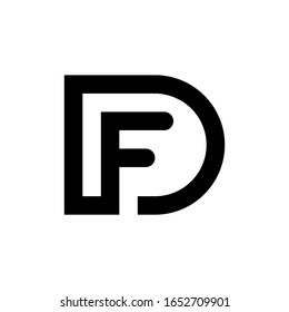 DF letter logo consep icon template