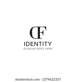 Logo de la carta DF diseño creativo con gráfico vectorial logotipo DF sencillo y moderno