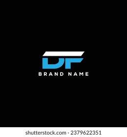 Logo de la carta DF diseño creativo con gráfico vectorial logotipo DF sencillo y moderno