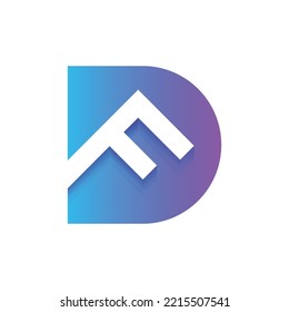 Diseño del logotipo de la letra DF. Diseño del logotipo DF